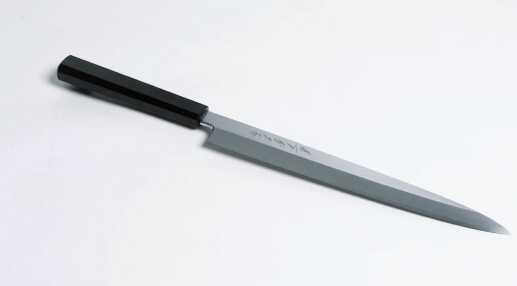 寿司切包丁／240mm／堺雅重／水牛柄／本霞研ぎ 