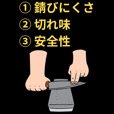 包丁を研ぐ理由：サビにくさ、切れ味、安全性
