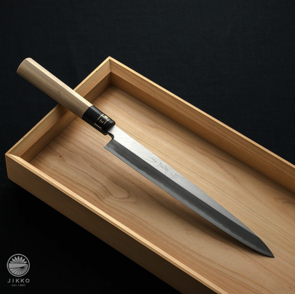 銀三 切付型特製万能和包丁 240㎜ 8寸 白ニ鋼