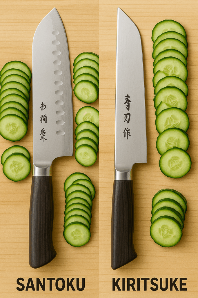 santoku-vs-kiritsuke-cucumber-slices